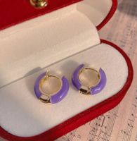 1 Pair Commute Color Block Plating Alloy Gold Plated Earrings sku image 4