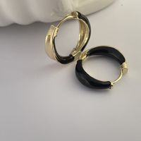 1 Pair Commute Color Block Plating Alloy Gold Plated Earrings sku image 3