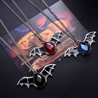 Gothic Bat Alloy Inlay Rhinestones Men's Pendant Necklace main image 1