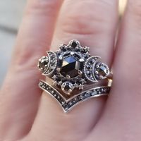 Retro Star Zircon Alloy Wholesale Rings sku image 1