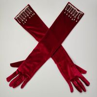 Frau Dame Sexy Einfarbig Handschuhe 1 Paar sku image 4