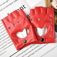 Women's Retro Sexy Heart Shape Leopard Gloves 1 Pair sku image 2