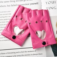Women's Retro Sexy Heart Shape Leopard Gloves 1 Pair sku image 4