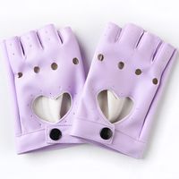 Women's Retro Sexy Heart Shape Leopard Gloves 1 Pair sku image 8