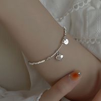 Fairy Style Elegant Heart Shape Sterling Silver Charm Polishing Bracelets sku image 1