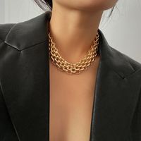 Retro Cool Style Solid Color Alloy Plating Women's Choker main image 1