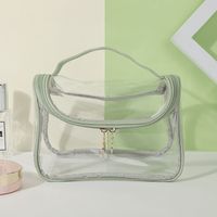 Women's All Seasons Pu Leather Solid Color Basic Zipper Cosmetic Bag main image 3