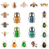 Novelty Insect Alloy Enamel Inlay Zircon Unisex Brooches main image 6