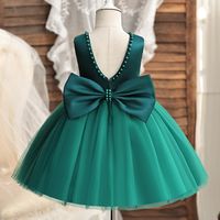 Princess Solid Color Cotton Blend Polyester Girls Dresses sku image 6