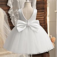 Princess Solid Color Cotton Blend Polyester Girls Dresses sku image 15