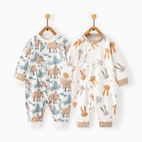 Casual Animal Cotton Baby Rompers main image 3