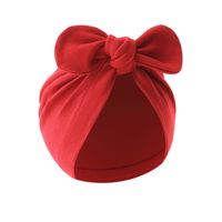 Baby Girl's Baby Boy's Simple Style Solid Color Bow Knot Baby Hat sku image 6