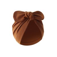 Baby Girl's Baby Boy's Simple Style Solid Color Bow Knot Baby Hat sku image 15