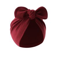 Baby Girl's Baby Boy's Simple Style Solid Color Bow Knot Baby Hat sku image 13