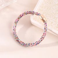 Sweet Colorful Sequin Pu Leather Women's Bangle main image 2