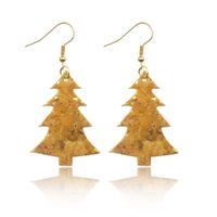 1 Pair Streetwear Christmas Tree Pu Leather Drop Earrings sku image 4