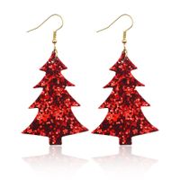 1 Pair Streetwear Christmas Tree Pu Leather Drop Earrings sku image 2