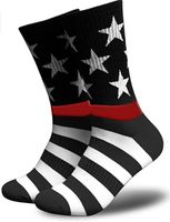Unisex Modern Style American Flag Nylon Cotton Jacquard Crew Socks A Pair main image 5
