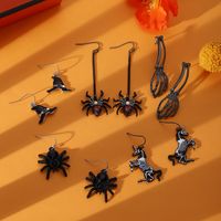 1 Pair Gothic Hip-hop Funny Spider Plating Alloy 14k Gold Plated Silver Plated Drop Earrings main image 5