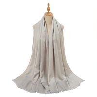 Women's Fashion Solid Color Cotton Tassel Winter Scarves sku image 1