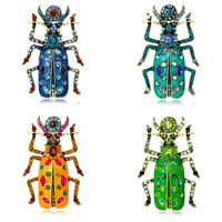 Novelty Insect Alloy Enamel Inlay Zircon Unisex Brooches main image 5