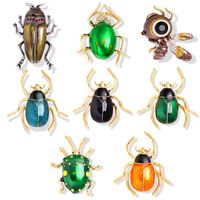 Novelty Insect Alloy Enamel Inlay Zircon Unisex Brooches main image 3