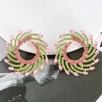 1 Pair Lady The Answer Inlay Alloy Rhinestones Earrings main image 7