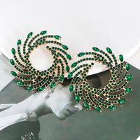 1 Pair Lady The Answer Inlay Alloy Rhinestones Earrings main image 4