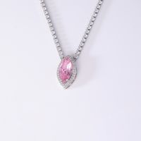 Wholesale Simple Style Devil'S Eye Copper Plating Inlay Rhodium Plated Zircon Necklace Pendant sku image 3