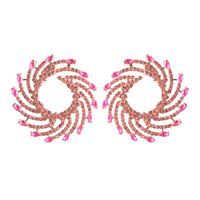 1 Pair Lady The Answer Inlay Alloy Rhinestones Earrings sku image 5