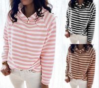 Women's Hoodie Long Sleeve Hoodies & Sweatshirts Casual Stripe main image 5