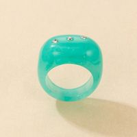 Simple Fashion Transparent Acrylic Resin French Retro Wind Creative Diamond Ring sku image 49