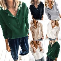 Women's Hoodie Long Sleeve Hoodies & Sweatshirts Pocket Casual Solid Color main image 1