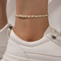 Simple Foot Accessories Bohemian Contrast Color Woven Anklet sku image 10