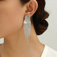 1 Pair Elegant Luxurious Solid Color Inlay Zinc Alloy Artificial Crystal Drop Earrings main image 10