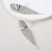 1 Pair Elegant Luxurious Solid Color Inlay Zinc Alloy Artificial Crystal Drop Earrings main image 8