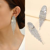 1 Pair Elegant Luxurious Solid Color Inlay Zinc Alloy Artificial Crystal Drop Earrings main image 5