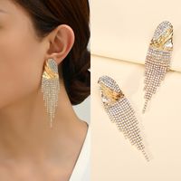 1 Pair Elegant Luxurious Solid Color Inlay Zinc Alloy Artificial Crystal Drop Earrings main image 6