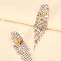 1 Pair Elegant Luxurious Solid Color Inlay Zinc Alloy Artificial Crystal Drop Earrings main image 4