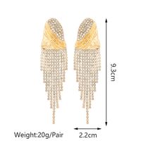 1 Paire Élégant Luxueux Couleur Unie Incruster Alliage De Zinc Cristal Artificiel Boucles D'oreilles main image 2