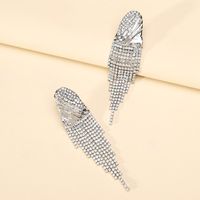 1 Pair Elegant Luxurious Solid Color Inlay Zinc Alloy Artificial Crystal Drop Earrings sku image 2