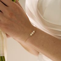 Simple Style Irregular Freshwater Pearl Copper Patchwork Plating 18k Gold Plated Bracelets main image 2