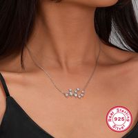 Style Simple Constellation Argent Sterling Placage Incruster Zircon Or Blanc Plaqué Pendentif main image 4