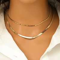 Simple Style Solid Color Alloy Polishing Women's Necklace sku image 1