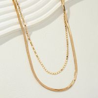 Simple Style Solid Color Alloy Polishing Women's Necklace main image 6