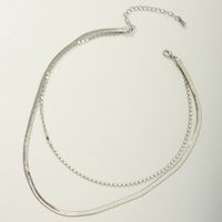 Simple Style Solid Color Alloy Polishing Women's Necklace main image 7