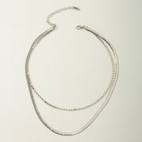 Simple Style Solid Color Alloy Polishing Women's Necklace sku image 2