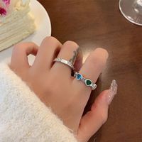 Simple Style Heart Shape Artificial Crystal Alloy Wholesale Rings main image 5