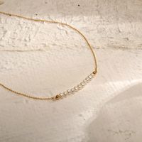 Simple Style Irregular Freshwater Pearl Copper 14k Gold Plated Pendant Necklace In Bulk main image 5