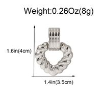 1 Pair British Style Heart Shape Frill Plastic/resin Earrings main image 4